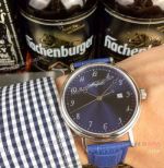 Clone Breguet Classique Watch 40mm SS Blue Dial Blue Leather Band